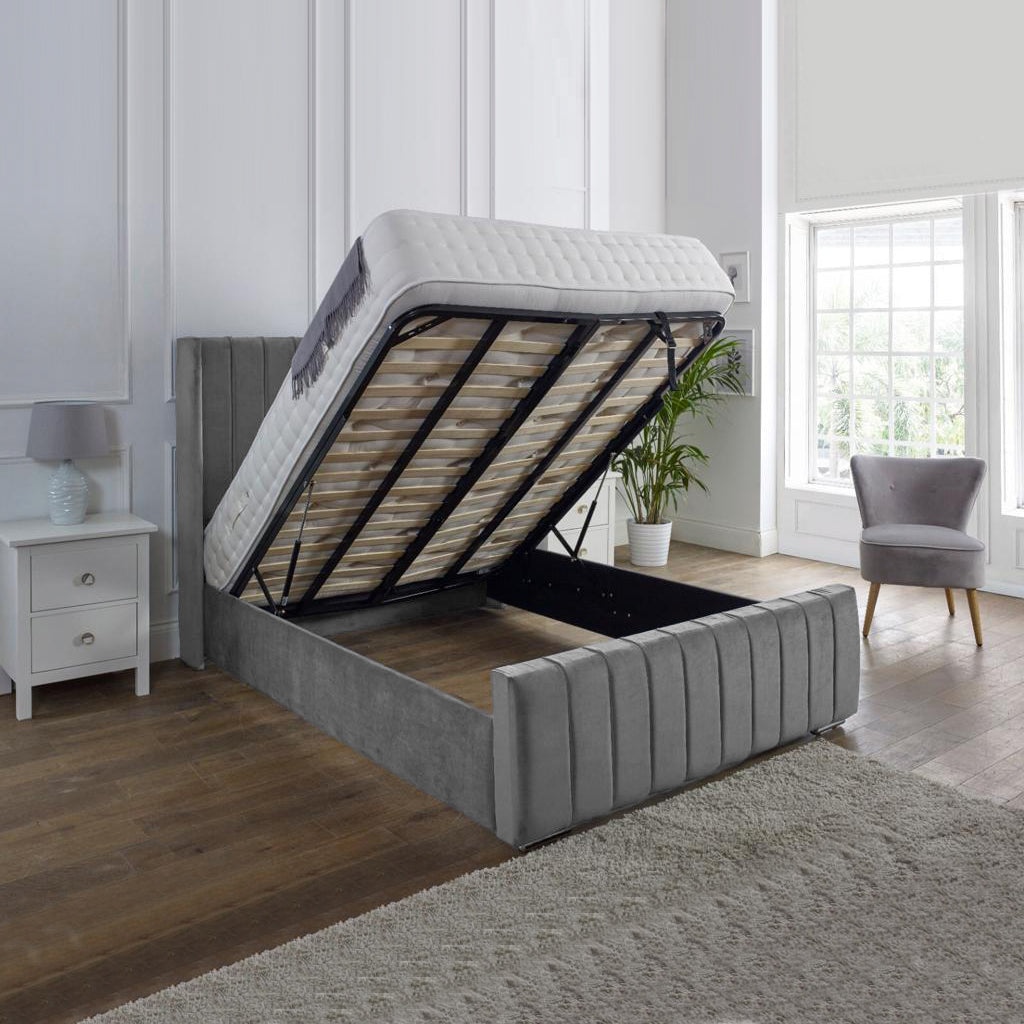 Elisa Ottoman Storage Bed - Optional Mattress