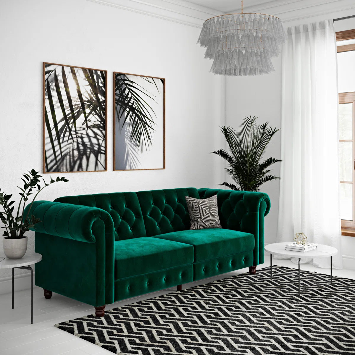 Dimmitt 3 Seater Velvet Sofa