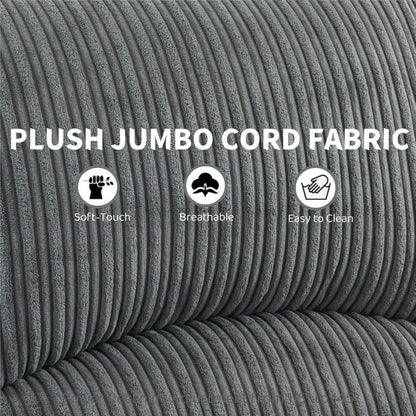 Reclining Sofa Sectional Recliner Plush Corduroy Couches Set Sofa (3+2)