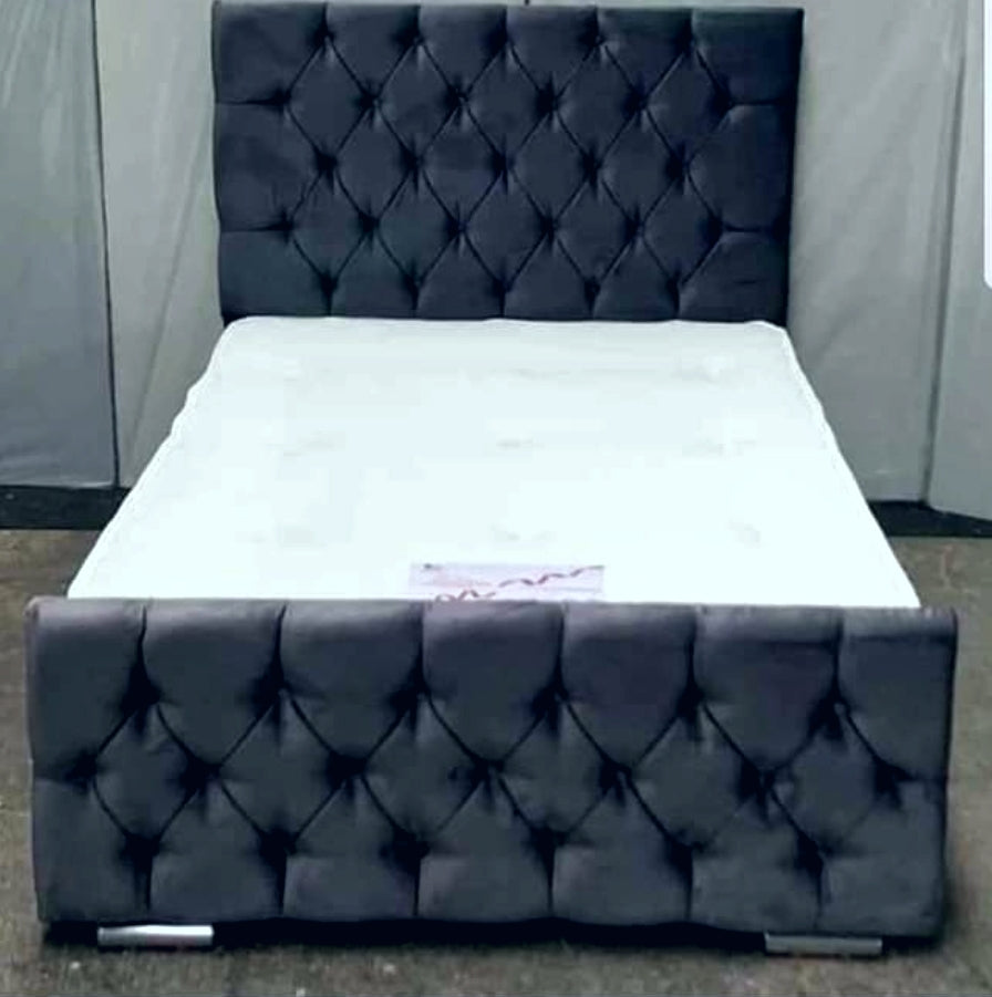 Florida Chesterfield Bed with Slatted Base and optional storage