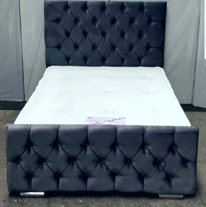 Florida Chesterfield Bed with Slatted Base and optional storage