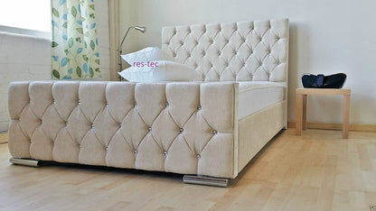 Florida Chesterfield Bed with Slatted Base and optional storage