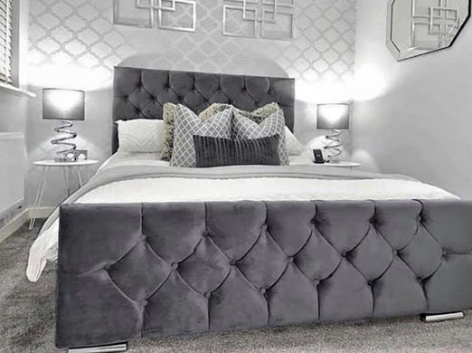 Florida Chesterfield Bed with Slatted Base and optional storage