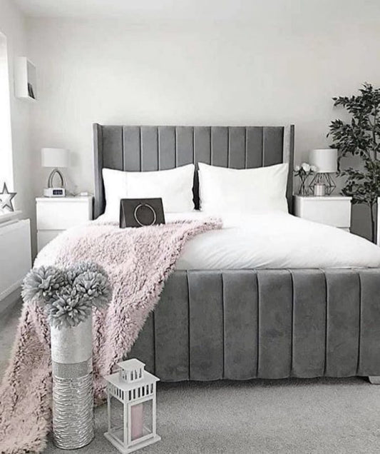 Winged Panel line bed with optional storage