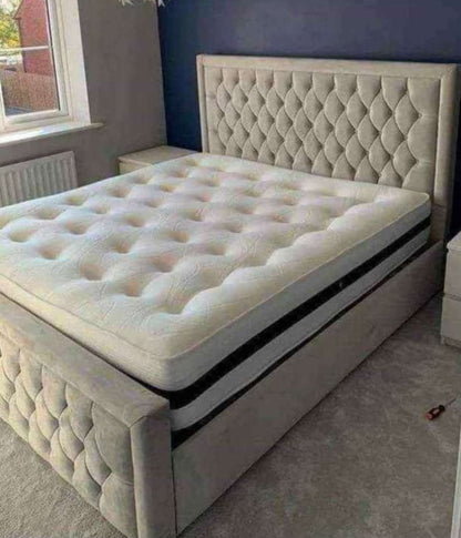 Hilton Bed With Mattress and optional Storage available