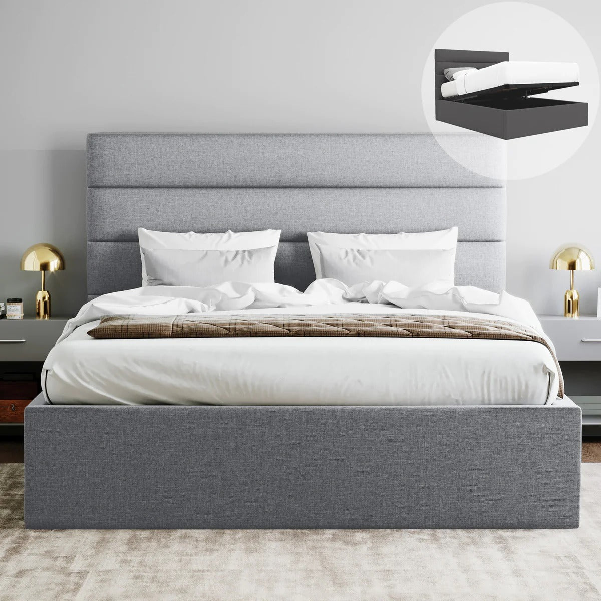 Solara Ottoman Storage Bed - Optional Mattress