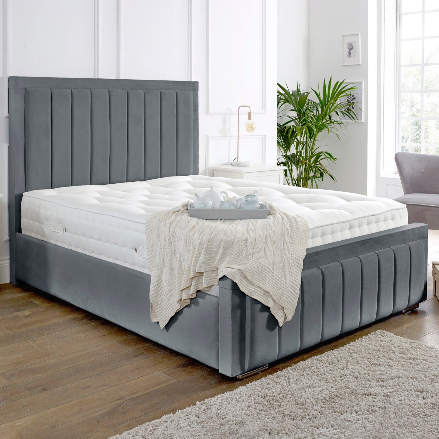 Giselle Upholstered Bed Frame - Optional Mattress