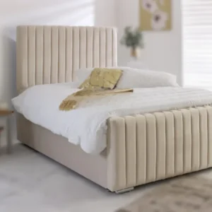 Panel Line Upholstered Bed | Optional High Headboard