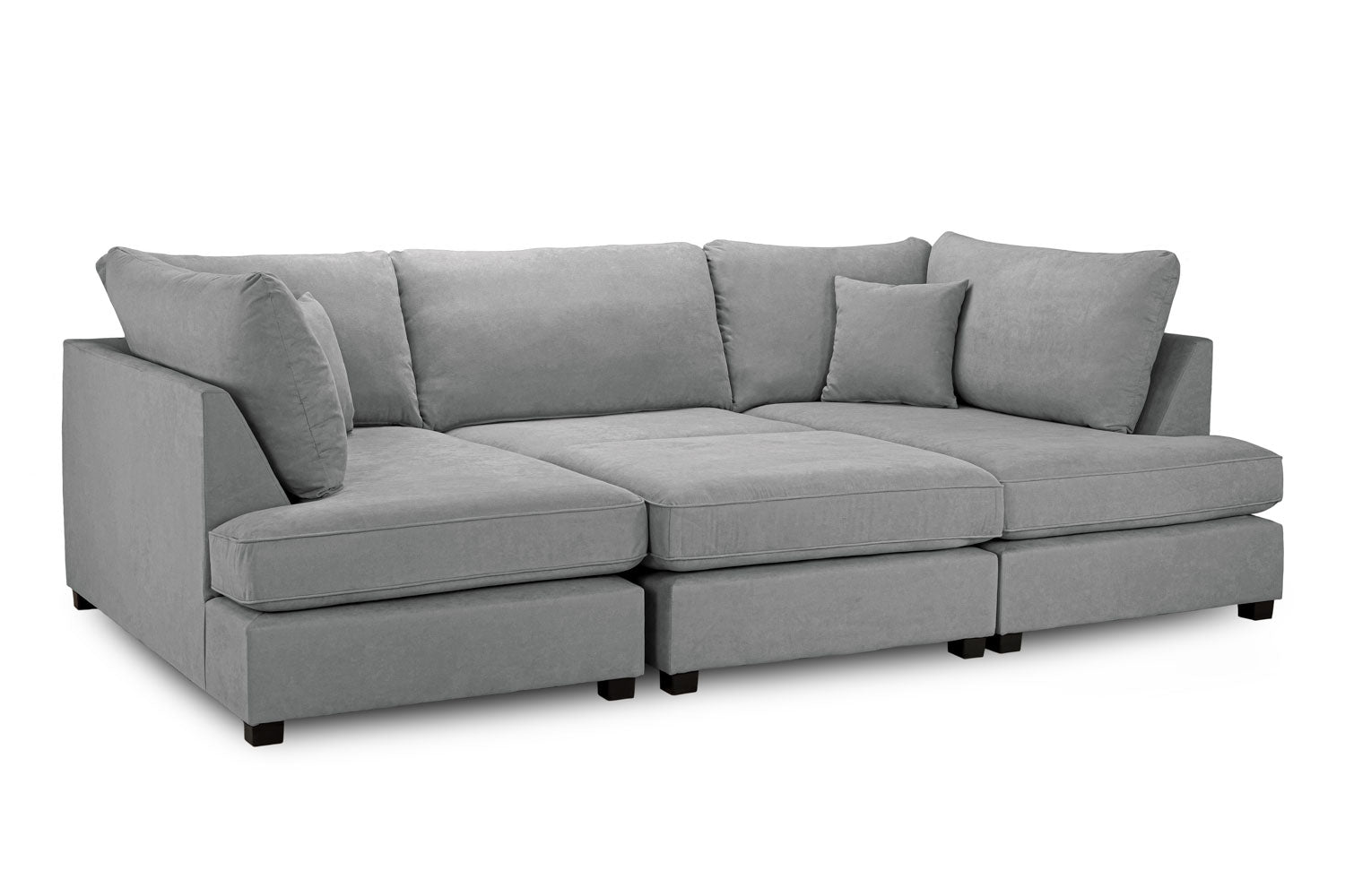 U-Shape High Back Plush Velvet Sofa - Image 2