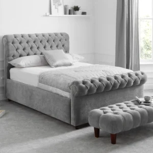 Carrington Chesterfield Sleigh Bed | Solid Base